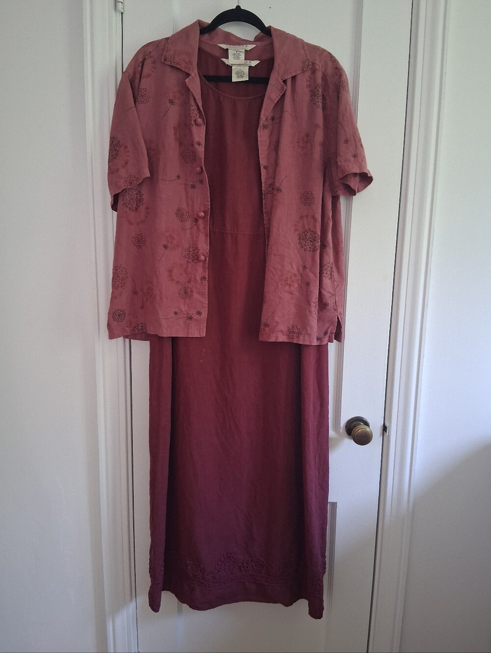 Vintage Uniform John Paul Richard Maxi Dress With Matching Shirt - Size Medium
